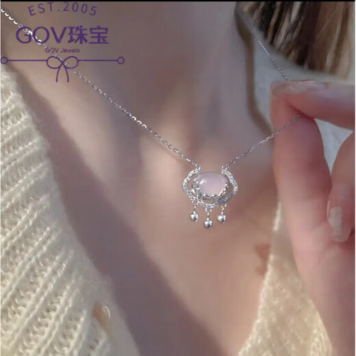 Fat Donglai's same long life lock plated 18K gold safety lock necklace for women 2023 new light luxury niche zircon lock platinum gold safety lock