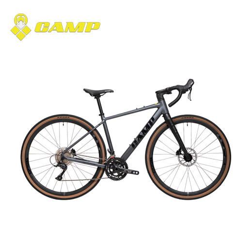 Camp (Camp) Adventure Adventure 4 générations Bend Highway Bike Off-Road Bike en fibre de carbone Fibre à l'huile Fork Alime Gravel Bike Honda Grey Grey 18 Vitesses 490 Yards 700C