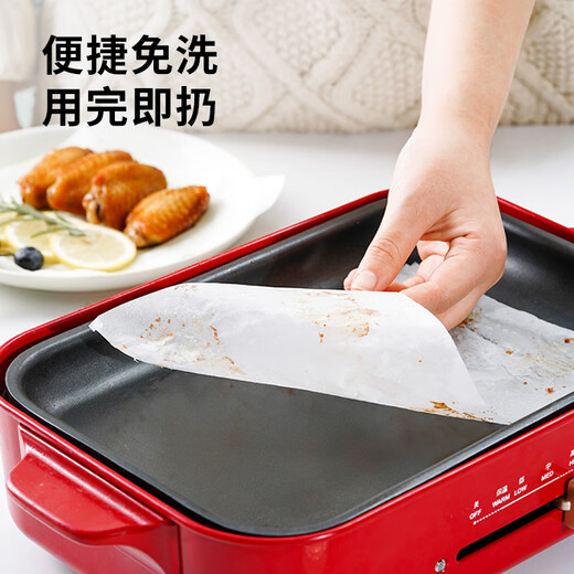 Zhanyi silicone paper 50m air fryer oven special baking pad paper anti-oil and anti-stick food grade barbecue meat oil frying