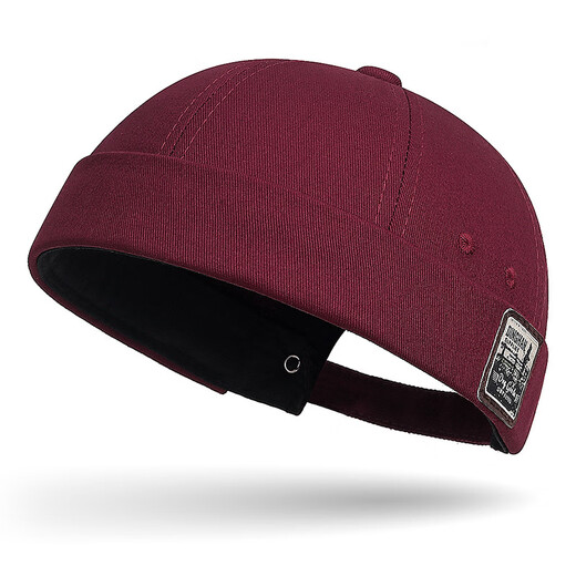 Frühlings- und Herbst Neues Stoff markless Melonhaut Hut Männer Four Seasons Hip Hop Korean Hut Street Trendy Retro Vermieter Hut Frauen Marine Blau einstellbar