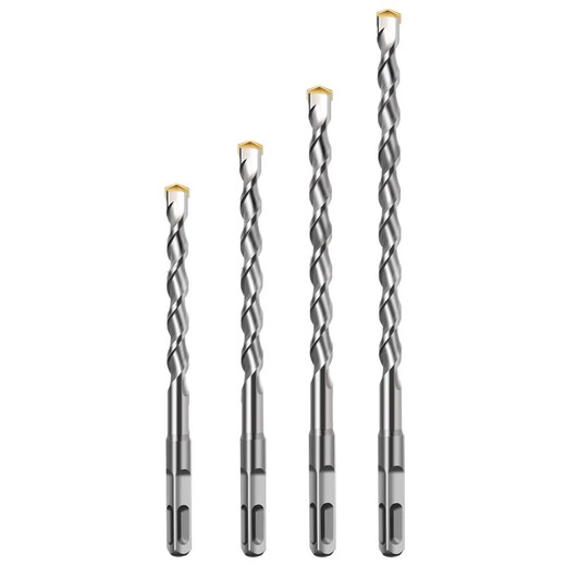 Electric hammer drill bit extension drill bit wall drilling impact drill bit brick wall concrete square handle round head alloy drill bit square handle four pits 12*500