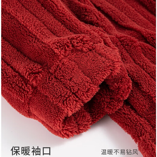 猫人珊瑚绒睡衣女冬季加绒加厚保暖女士甜美可爱法兰绒秋冬家居服套装 Q6621 M（建议体重75-95斤）