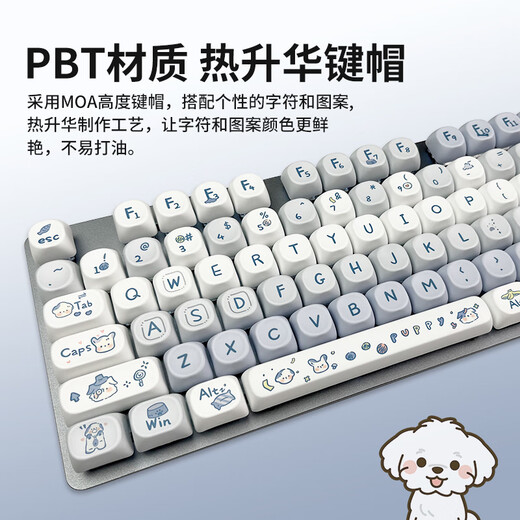 
Logitech K845 mechanical keyboard Gaming keyboard Office keyboard Wired full-size office and home backlight e-sports chicken-eating keyboard K845-Tea Roll-Youran Puppy