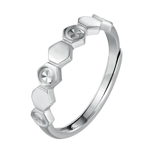 CHINA GOLD PT950 Diamond Honeycomb Platinum Ring Ring Ring for Girlfriend and Wife’s Birthday Gift About 3g