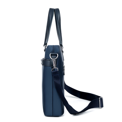 MOEPEQDAISHU Business Briefcase Men's Handbag Shoulder Bag Oxford Cloth Casual Messenger Bag Office Commuting 14-inch Computer Bag Blue Large Bag 14-inch