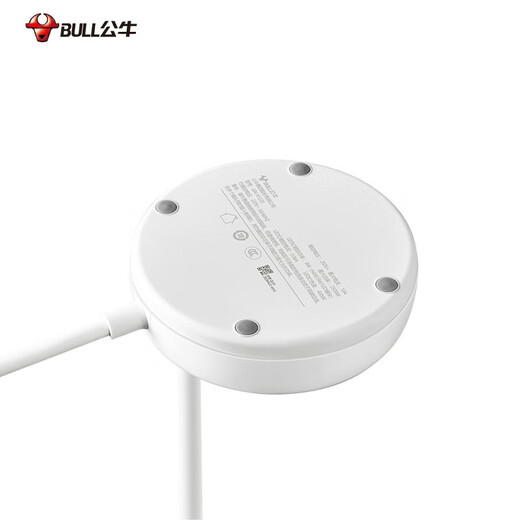 公牛（BULL）插座台灯阅读灯学习专用护眼学生宿舍书桌插电小夜灯带接线板 插座台灯二合一 五孔+两孔-1米