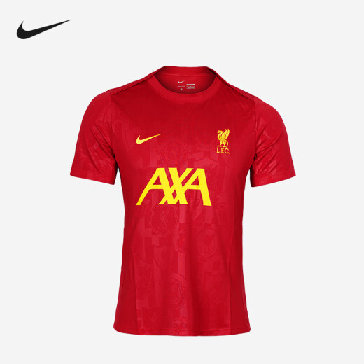 耐克（Nike）天朗足球耐克24/25利物浦赛前训练短袖球衣足球服成人FN9653-688 红色#FN9653-688 M
