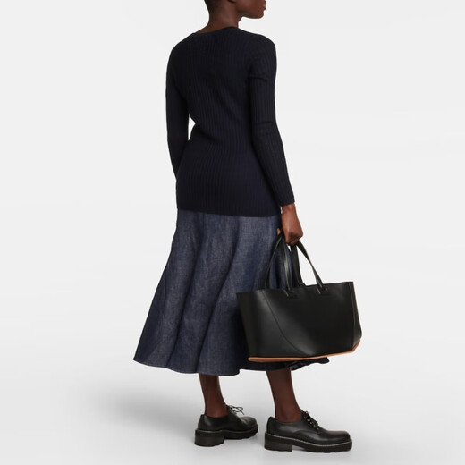 Gabriela Hearst [chinesisches Valentinstag] Emma Nadel Hole Cashmere und Seidenpullover P00750202 Blau XS CN 160/84