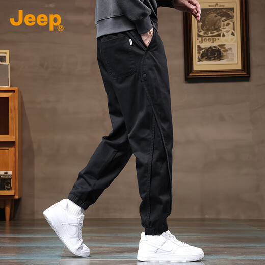 Jeep (JEEP) high-end men's casual pants men's 2025 autumn new style legging overalls trendy brand loose harem sports pants men