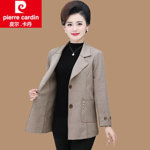 Pierre Cardin 2025 NEUE Mutteranzug Jacke mittleren Alters für Frauen kurzdünn 40 Jahre alt 50 mittleren und älteren Frühlings-Top-Frauenkleidung 983-Licht Blue 4xl empfohlen 135-145Jin [Jin ist 0,5 kg]