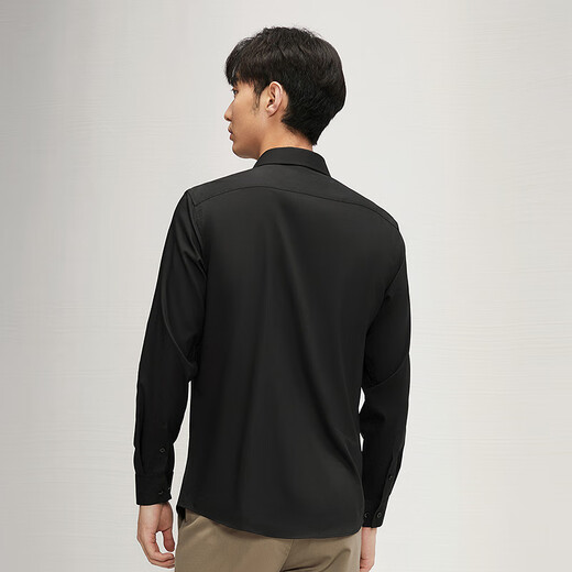 Qipai three-proof easy-care long-sleeved shirt men's spring and autumn business casual comfortable lapel shirt