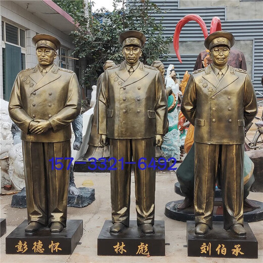 Ten marshals fiberglass sculptures figure statues soldiers national heroes model great man bronze statues custom-made red blue custom-made