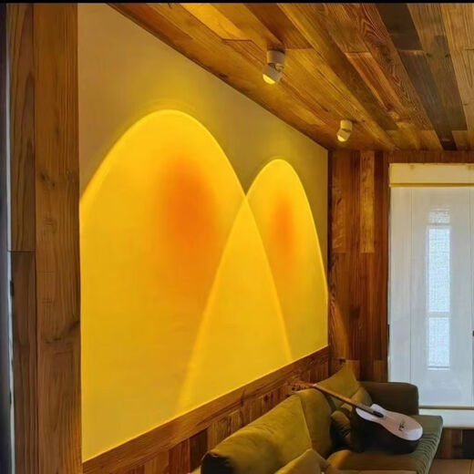 Whale and Light Sunset Sunlight Sun Never Sets Spotlight Embedded Entrance Mural Light Corridor Wall Washer White Embedded Sunset Lamp-Sunset Red 10 Watts