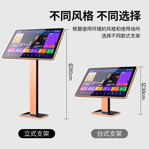 Performer karaoke machine home all-in-one machine 2025 new touch screen karaoke station smart KTV million song library WiFi network home theater karaoke equipment HD jukebox 22-inch new smart karaoke machine 60 million cloud music library aluminum alloy desktop model 2T hard drive can store 40,000 songs