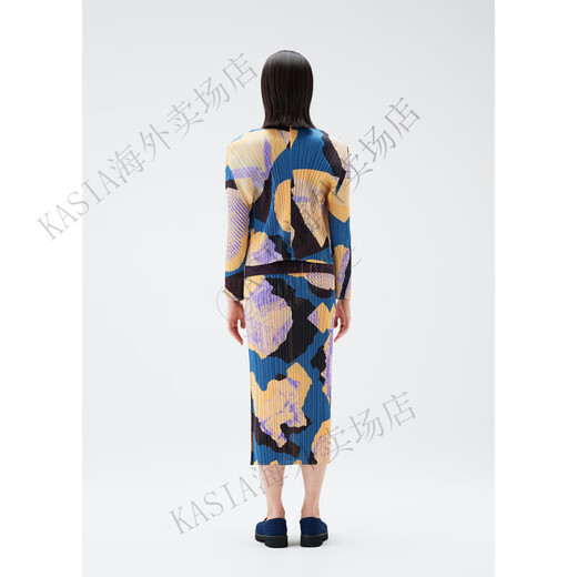 三宅一生（ISSEY MIYAKE）43JO683日本PLEATSPLEASE印花长袖衬衫 绿色62 图案位置随机 3*/5日 3码衣长51