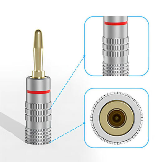 Fosi Audio Banana Head Lautsprecher Linie Hornlinie Gold plattierte Doppelschraube Jack Audio Line Heimkinoverstärker Bananenkopf [4]