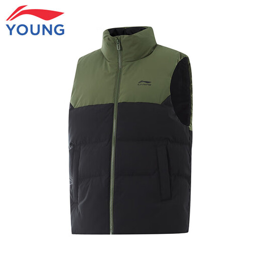 Li Ning Children's Clothing Children's Down Vest Men's and Women's Small and Big Children's 85% Duck Down Warm Vest Jacket 130YMRU015-3