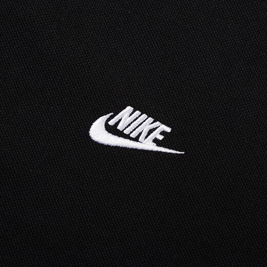 耐克（NIKE）短袖男装夏季新款运动服针织透气翻领POLO衫运动T恤休闲上衣 FN3895-010/黑色/刺绣小标 S