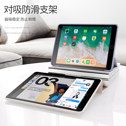 Crazy Shell Old iPad 2/3/4 Schutzhülle Apple Tablet Pad 9,7 Zoll Liebesfoto 234 Silicon All-Inclusive Soft Shell A1458 Einfache 1395 mit Klammer 1416 Dreifachgefaltes Leder-Weißeisfarbe [nein] iPad 2/3/4 (9,7 Zoll)