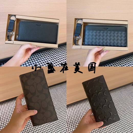 Entraîneur (entraîneur) / entraîneur portefeuille Long Bullelet de monnaie à fermeture éclair pour hommes à moitié fois à la main en cuir authentique portefeuille portefeuille noir gris noir