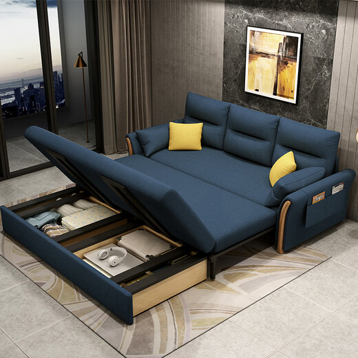 Sofa pliant de salon célèbre urbain lit de trois personnes à double usage de chambres à double usage