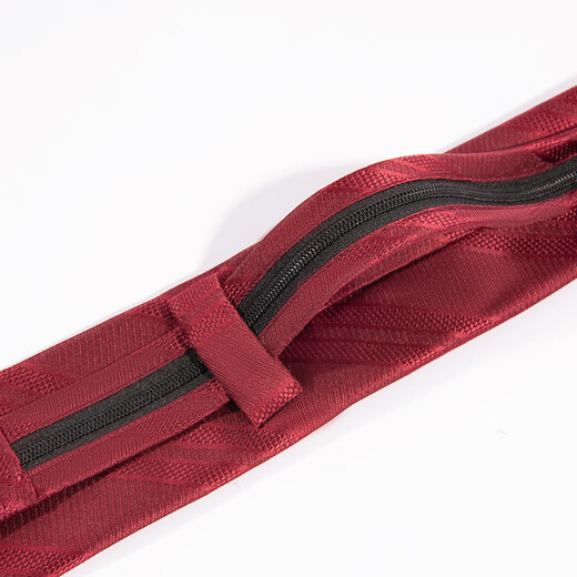 GLO-STORY8cm zipper tie men's knotted one-tie wedding business formal wear gift box red twill