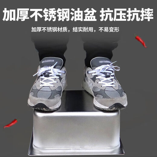 成凝商用油炸锅摆摊燃气炸炉煤气油炸锅炸鸡柳煮面锅炸串关东煮炸薯塔 加厚经典单锅（不带赠品）