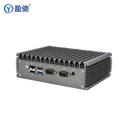 盈驰 微型工控主机双网口双串口嵌入式迷你工控机机器视觉全铝无风扇低功耗mini PC小型台式机电脑 i3 N305八核+8G+256G固态硬盘