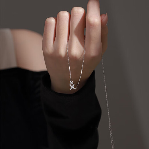 PHOENIXSILY necklace for women, new style, light luxury, niche clavicle chain, high-end, practical and high-end birthday gift for girls and girlfriends, reaching for the stars for you, ghostwriting greeting cards