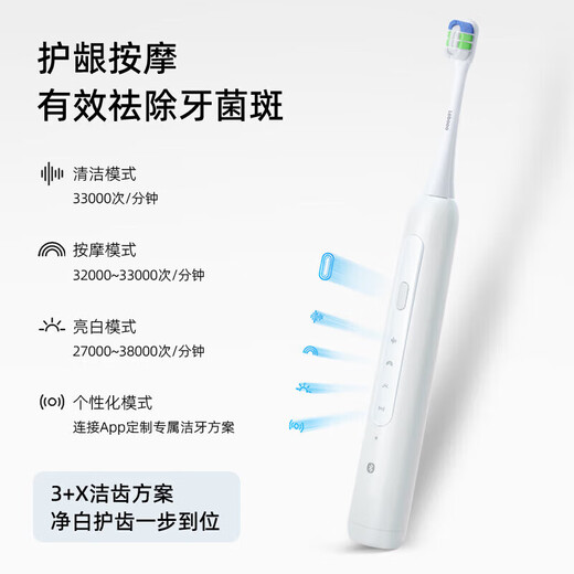 华为智选力博得电动牙刷智能声波牙刷 长续航全自动情侣款 鸿蒙智选送男友送女友礼物 光感白