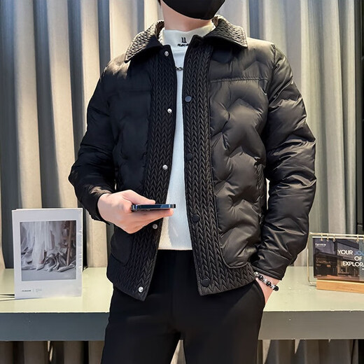 
Jessons down cotton jacket men's winter fashion brand thickened short cotton jacket 2024 new trendy and handsome warm cotton jacket 6623 meters white XL (125-140Jin[Jin equals 0.5 kg])