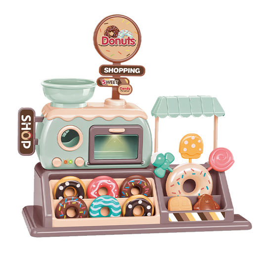 Mamá y papá Donut Ice Cream Play House Toys Store de conveniencia de niñas Toya Toys para niños 3-6 Cumpleaños Año Nuevo
