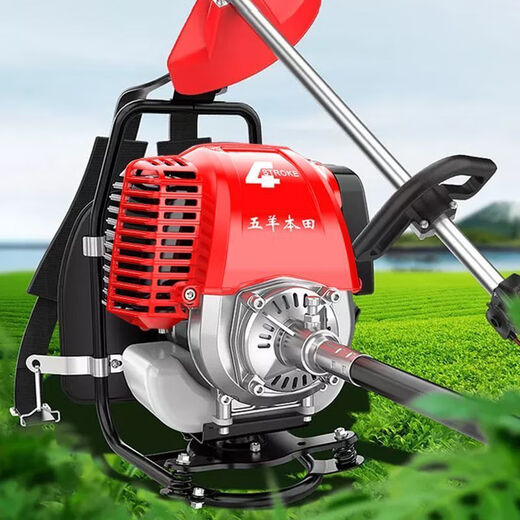 Wuyang Honda ultra-high-power lawn mower backpack four-charge multi-functional gasoline loosening land reclamation garden cutting and weeding artifact four-stroke backpack luxury 6-piece set