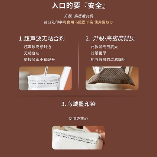 Xiangxiang ear-hanging filter paper coffee filter paper hand-brewed coffee powder filter filter funnel disposable ear-hanging filter bag X1 50 pieces 0:29 pieces