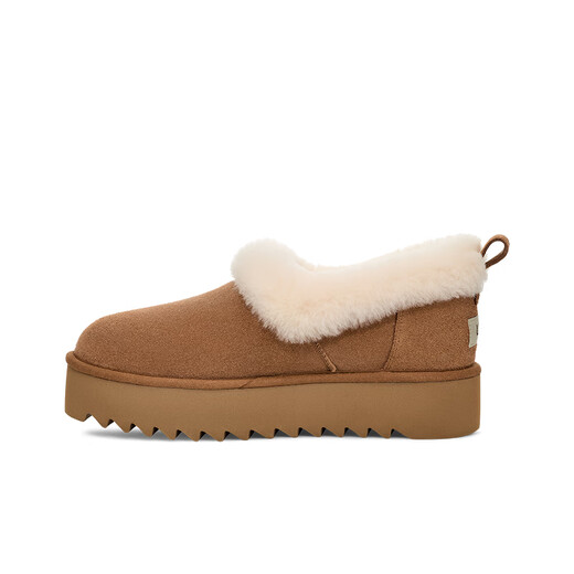 UGG new autumn women's fashionable and comfortable furry collar thick-soled casual slip-on snow boots 1166733 CHE maroon 38
