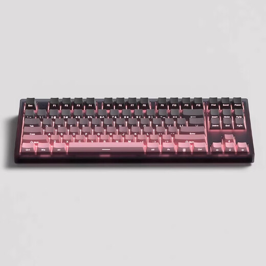 Belly spirit mk870pro blackberry side engraving mechanical keyboard computer game wired wireless Bluetooth office girl mahjong sound [three mode] Obsidian + blackberry side engraving keycap Tea scroll [Tianjin Oil]