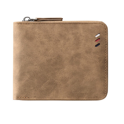 Cardile crocodile wallet men's business casual horizontal short card holder 2023 new multi-card slot wallet anti-degaussing driver's license student model one khaki