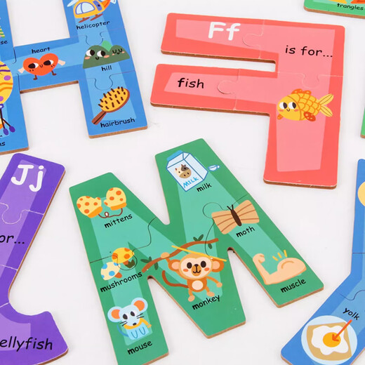 Cindybaby Kinder großer Blocknummer-Buchstaben Puzzle 1-2-3 Wochen 4-jähriges Baby früh Bildung Aufklärung Fortgeschrittenes Puzzlespielzeugnummer + Buchstabe Puzzle Set Set
