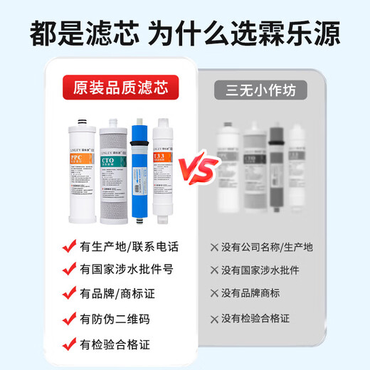 霖乐源适用于沁园净水器滤芯KRT3800/2800/3980/3820通用PP棉复合RO膜全套 KRT-2800/3800/3890两年套