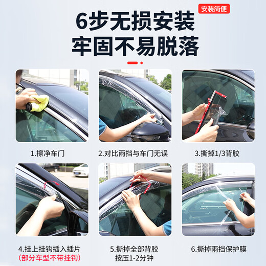 Yushanhe is suitable for 24 Toyota RAV4 RAV4 rain shields, car windows and rain eyebrows, car rain shields RV4 rain strip artifact, 20-24 RAV4 RAV4 *6 pieces, including triangular windows, 3D stainless steel bright strips, rain shields, ten-year warranty