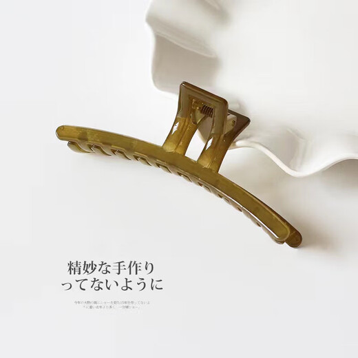 New style, simple and stylish, large, single-line clip, temperament, back of head, jelly color, shark clip, gray