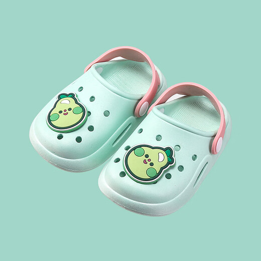 G. DUCKKIDS新品儿童洞洞鞋男童女童卡通水果居家外穿沙滩鞋软底防滑沙滩鞋 黄色 18 -19(脚长120mm)