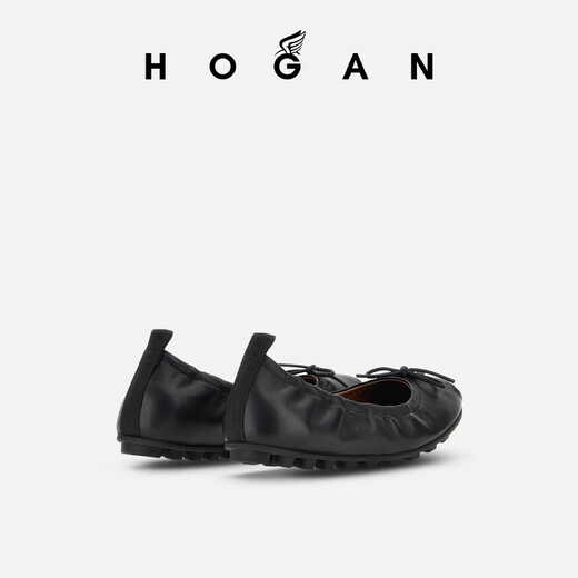 HOGAN women's shoes early autumn new Feminine series H693 fashion ballet shoes casual shoes black 34.5