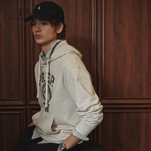 Teenie Weenie Bear Men's Hooded Sweatshirt 2025 Spring New American Fashion Loose Casual Top