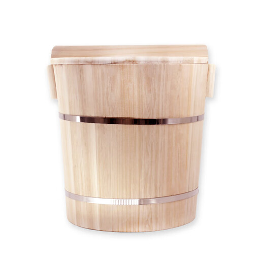 Zhiyao fir steamed rice wooden barrel household small steamed rice barrel commercial glutinous rice balls sushi steamed rice wooden barrel 30cm diameter about steaming 5Jin Jin is equal to 0.5kg uncooked rice steamed cloth rice