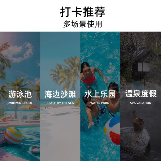 Anta children's one-piece swimsuit for girls and children 2025 new sun protection medium and large children's professional training swimsuit with chest pad summer dark blue pink swimming cap + swimming goggles + swimsuit 130