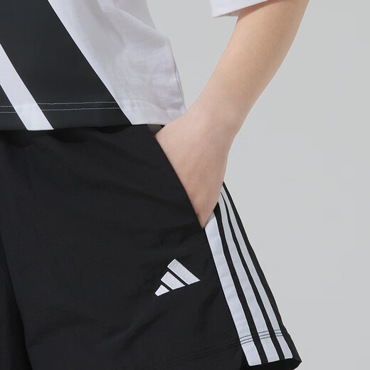 Adidas Frauensportanzug 25 Sommer Neuer lässige klassische klassische, atmungsaktive kurzärmelige T-Shirt Lose Fünfviertel Hosen Shorts Zweiteiler GL0722+JE1309 S