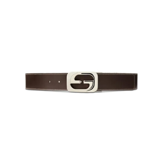 
Gucci (GUCCI) Cooqi Men's Belt Double G Smooth Buckle Black Men's Belt (Width about 4cm) (Give to boyfriend) Coffee 245861 KGDHN 9767 110 (suitable for waist circumference of 105-115cm)