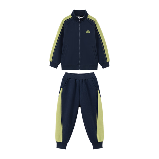 
Zuoxi boys autumn clothes children's sports suit spring and autumn jacket 2025 new boy handsome clothes Navy blue 140