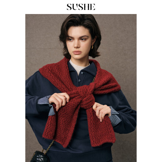 SUSHE Walden Intellectual Style Blue Polo Collar Top Elastic Straight Skirt Set Cyanyu Blue-Skirt S